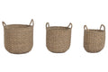 Set de 3 cestas de seagrass con asas - Rincones Bari