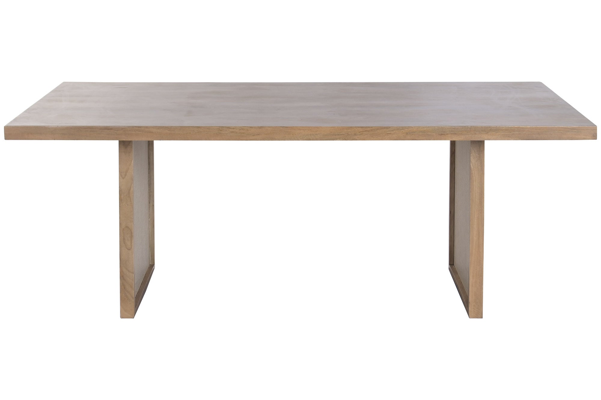 Mesa de comedor de mango con paneles de ratán - Rincones Bari