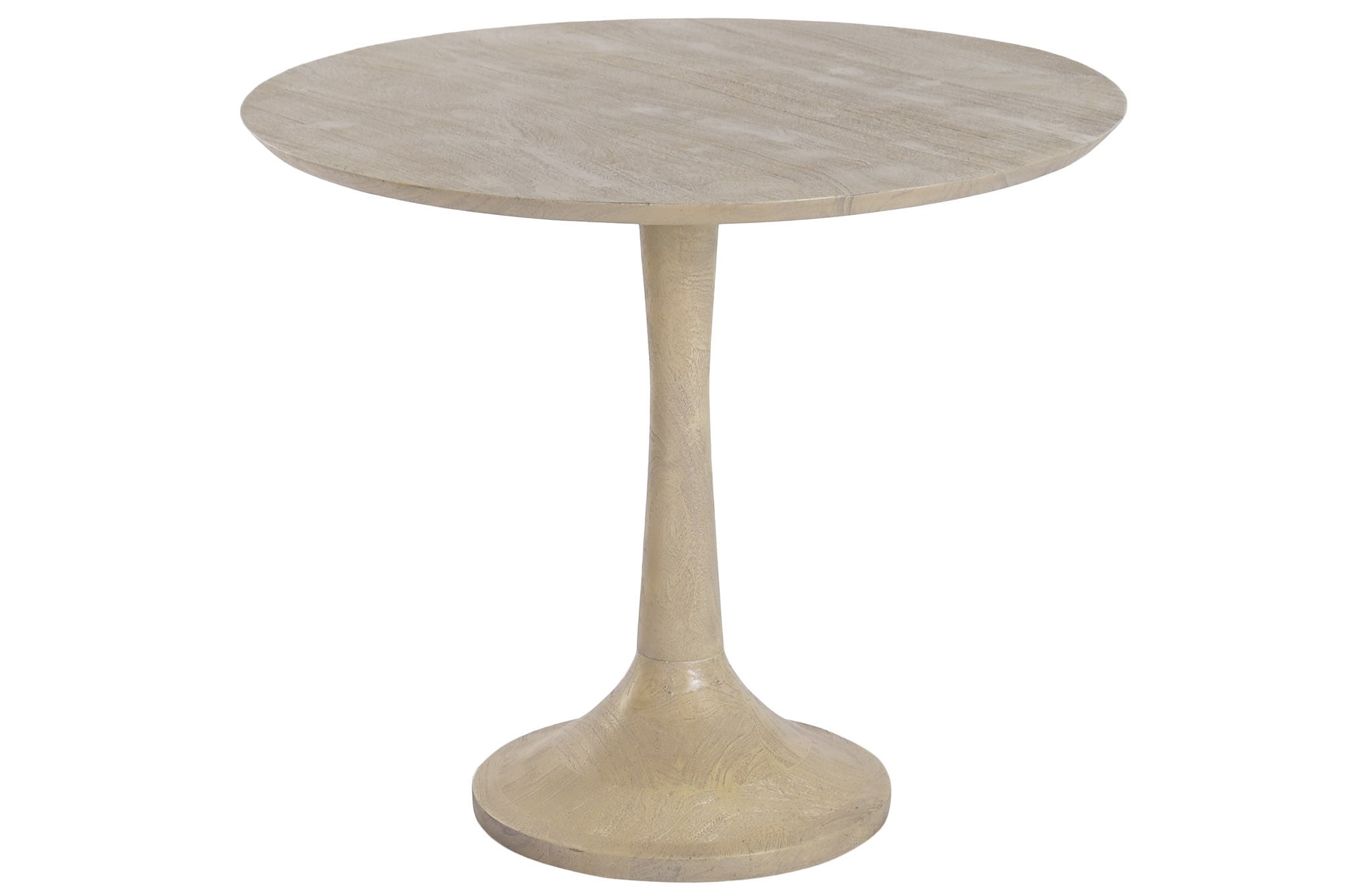 Mesa de comedor redonda de mango con pie tulipán - Rincones Bari